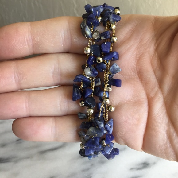 Lapis Lazuli Natural Stone Bracelet - Picture 3 of 5